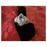 Blue Topaz estate ring