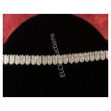 Tennis bracelet, Silver colored