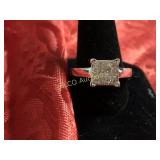 .50ct Invisible princess set White Diamond ring
