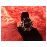 4.88ct. Smokey Topaz estate ring, Sterling Silver