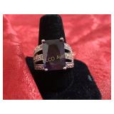 5.88ct. Amethyst estate ring, Sterling Silver