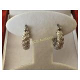 Diamond hoop earrings