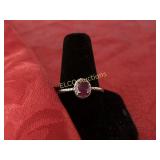 Ruby ring, Sterling Silver