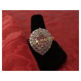 4ct. Pink Sapphire estate ring, Sterling Silver