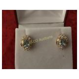 3ct. Blue Topaz earrings