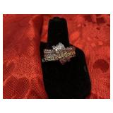 2ct. White Sapphire estate ring, Sterling Silver