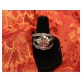 6ct. Brilliant White Sapphire solitaire ring,