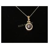 Amethyst estate necklace, Sterling Silver