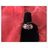 Ruby Diamond ring, 10K Gold