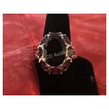 5.68ct. Smokey Topaz & Amethyst ring