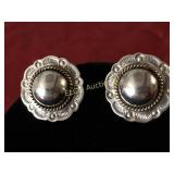 Set of conch style earrings, Sterling Silver