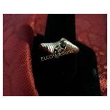 Emerald, Sapphired, & Diamond ring, 14K Gold