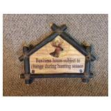 Hunting decor sign