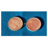 (2) Peace Silver Dollars, 1922 P & 1923 P,