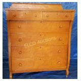 Antique 6 drawer Birdseye dresser