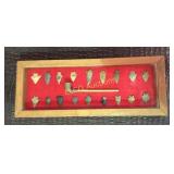 Native American points & pipe in display box