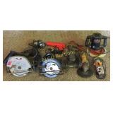 Power tool lot, (2) Skil saws, (2) drills,