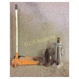 2 Ton floor jack & (2) Vintage house jacks