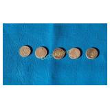 (5) Shield Nickels, 1868-83