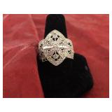 Diamond estate ring, Sterling Silver