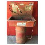 Parts cleaner, working