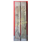 Set of wooden ramps with metal end caps