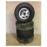 Set of 32x11.50R 15 LT W rims, 5 lug