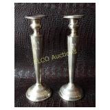 Sterling Silver candlestick holders, monogrammed