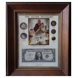 Coins "The Silver Standard", "Freedom From Want"