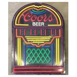 Coors Light jukebox light up sign