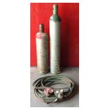 Large cutting set, oxygen bottle, acetylene bottle
