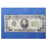 1928 $20 Federal Reserve Note, payable in Gold