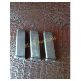 (3) Glock 22 magazines, .40 S&W