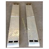 Pair of folding aluminum ramps 80"x11"