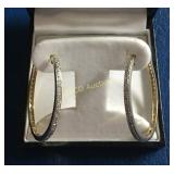 Large Diamond hoop earrings