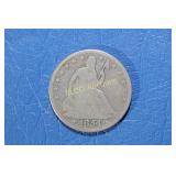 1854 Seated Liberty Half w/arrows, 90% Silver