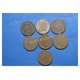 (7) Indian Head Cents, 1887-1893