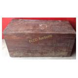 Wooden horse tack chest 48"x23"x 21"