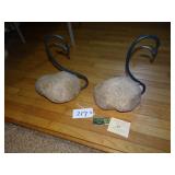 Francis Metal Works iron & stone swans