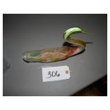 Art stretch glass swan dish