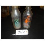 Dairy Maid and Superior Dairy milk bottles