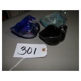Carnival, Iridescent, and Blue swan dishes