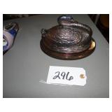 Carnival covered swan dish