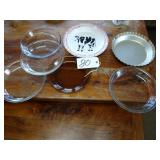 Assorted pie dishes