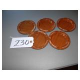 Five metal Parnell Dairy ash trays