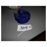 Cobalt blue covered swan