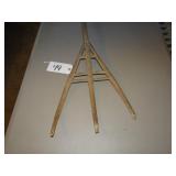 Antique 3-prong wooden fork