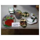 Assorted window suncatchers - cows, swans,  flower