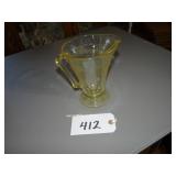 Yellow Depression glass pitcher