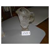 Heavy crystal pedestal pitcher